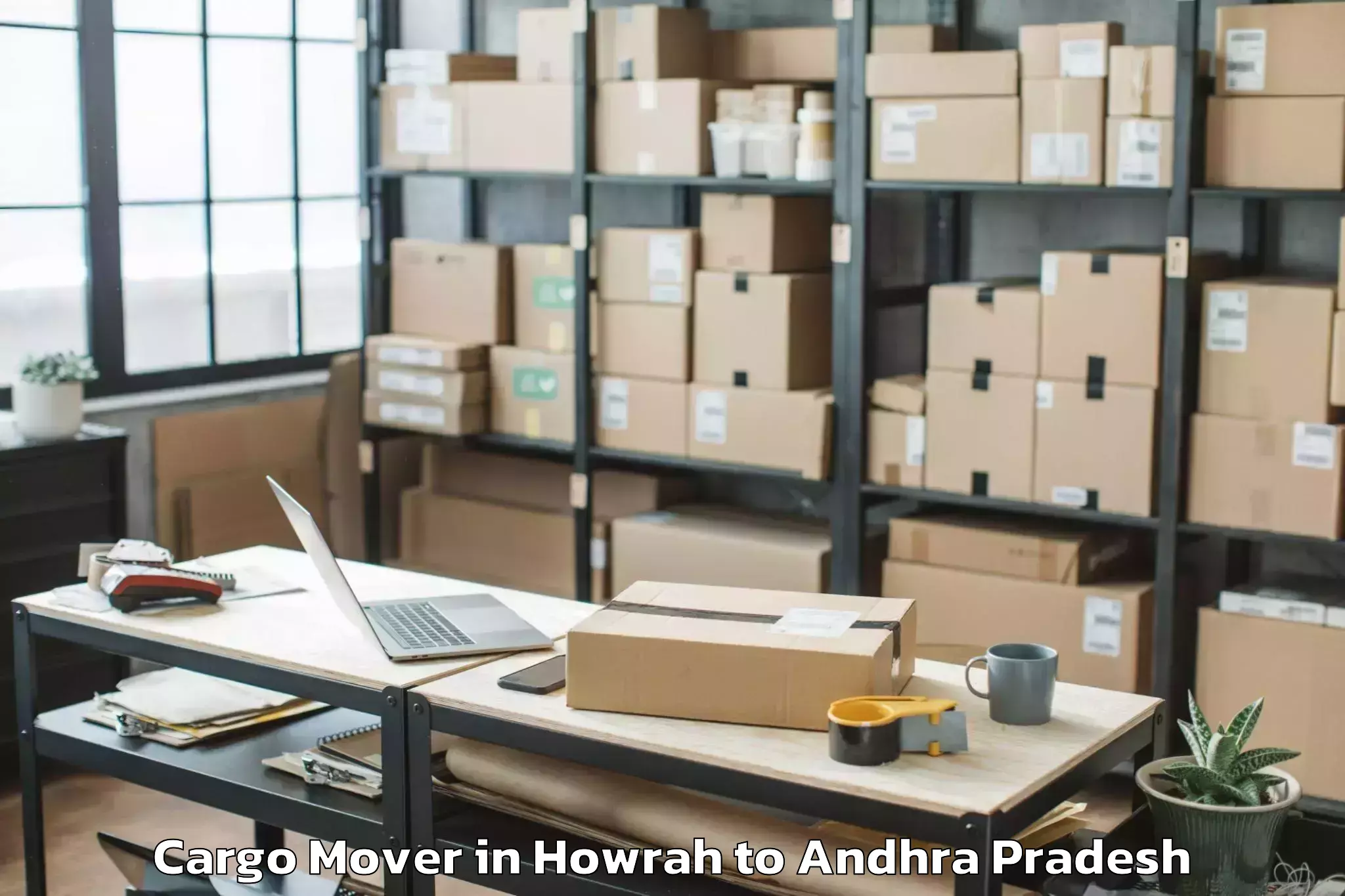 Professional Howrah to Nidamarru Cargo Mover